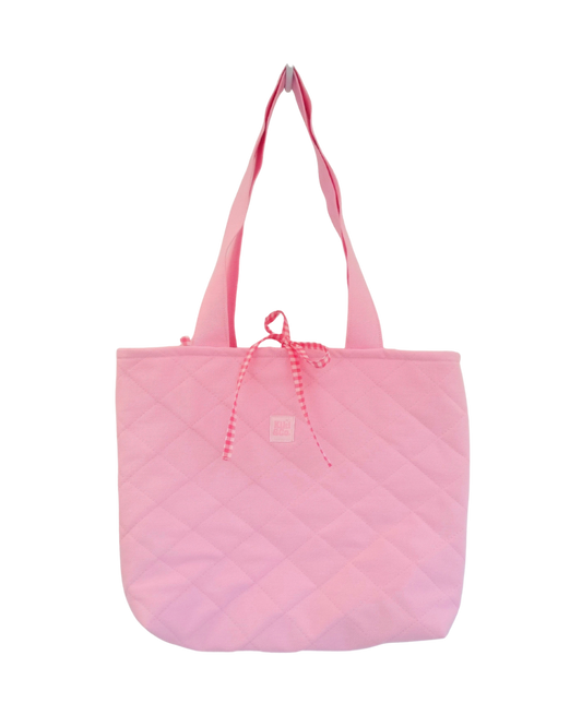 Quilted Tote - Candy Pink
