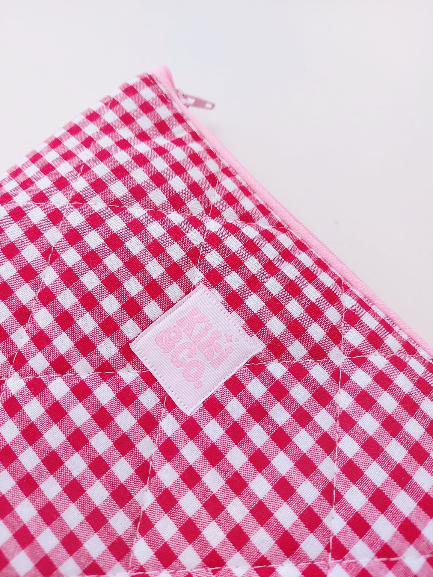 Quilted Book Sleeve - Red Gingham