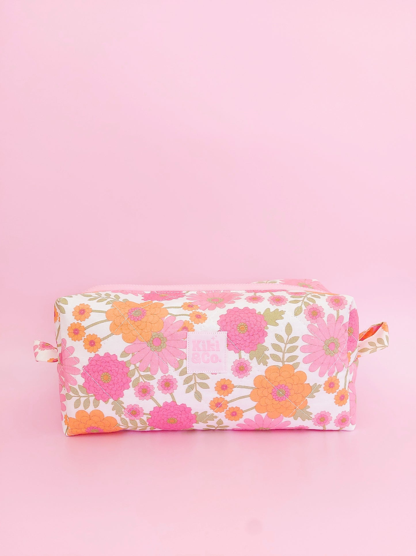 Quilted Makeup Bag- Vintage Floral