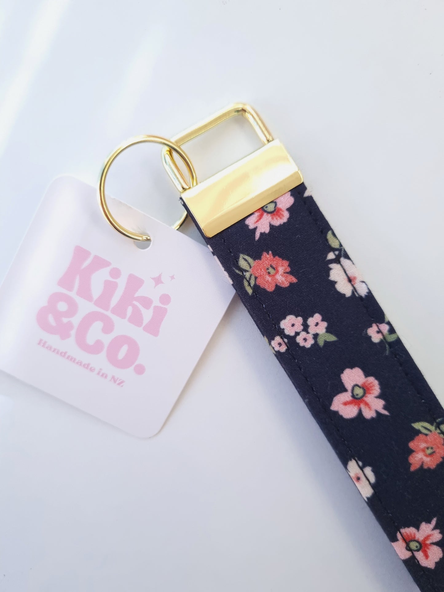 Keychain - Black Floral