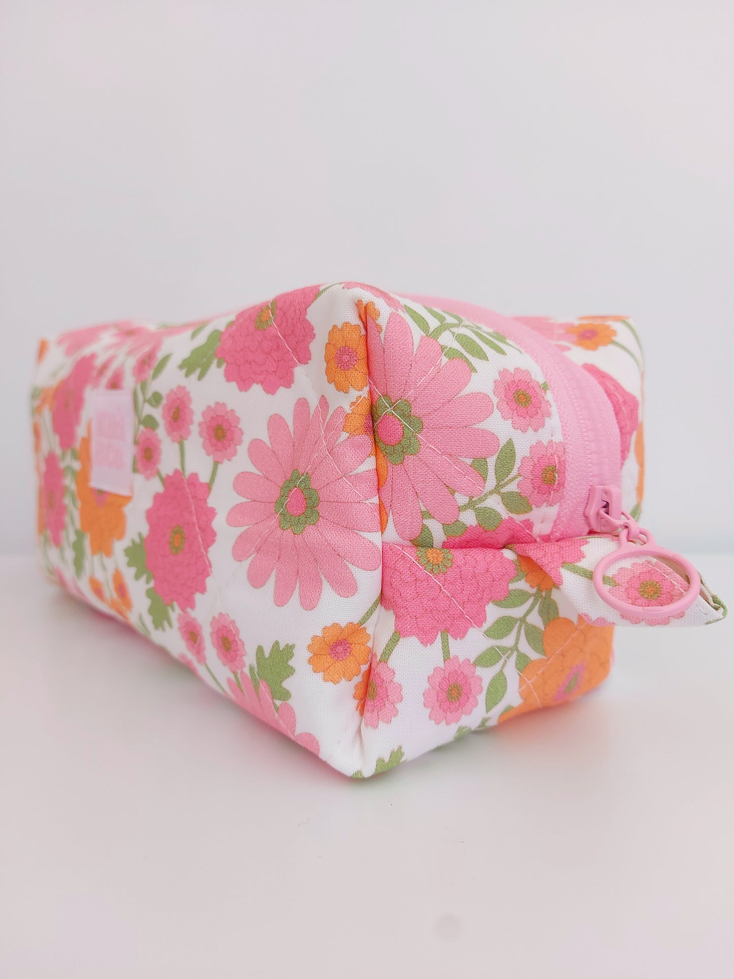 Quilted Makeup Bag- Vintage Floral