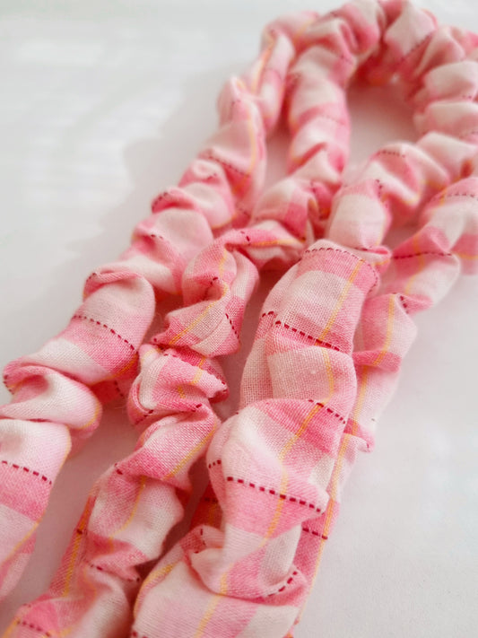 Scrunchie Lanyard - Strawberry & Cream