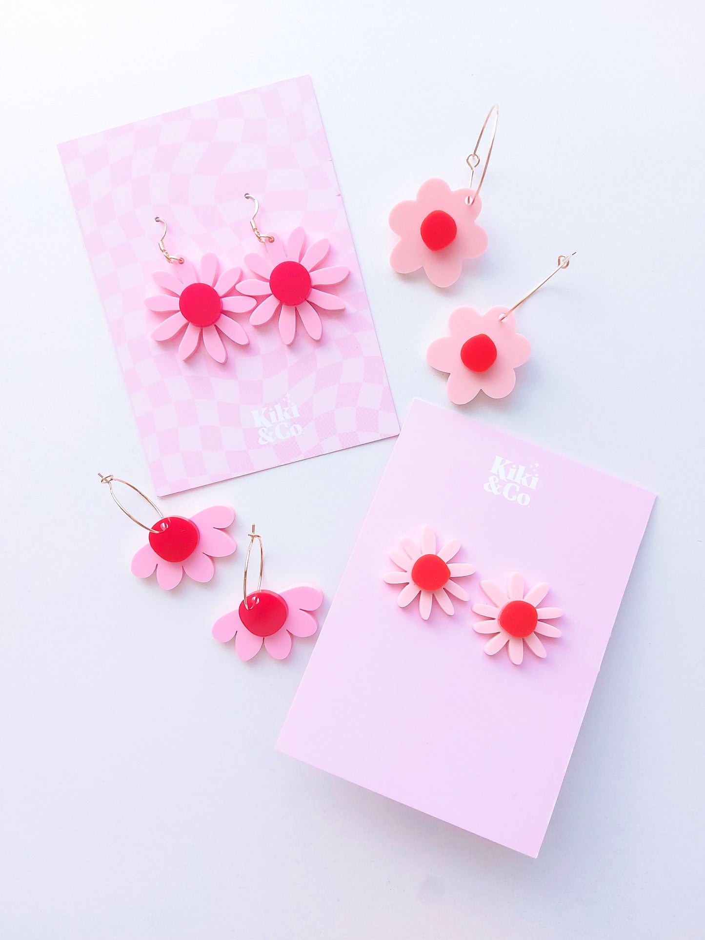 NEW Lucy Hoops - Pink/Red