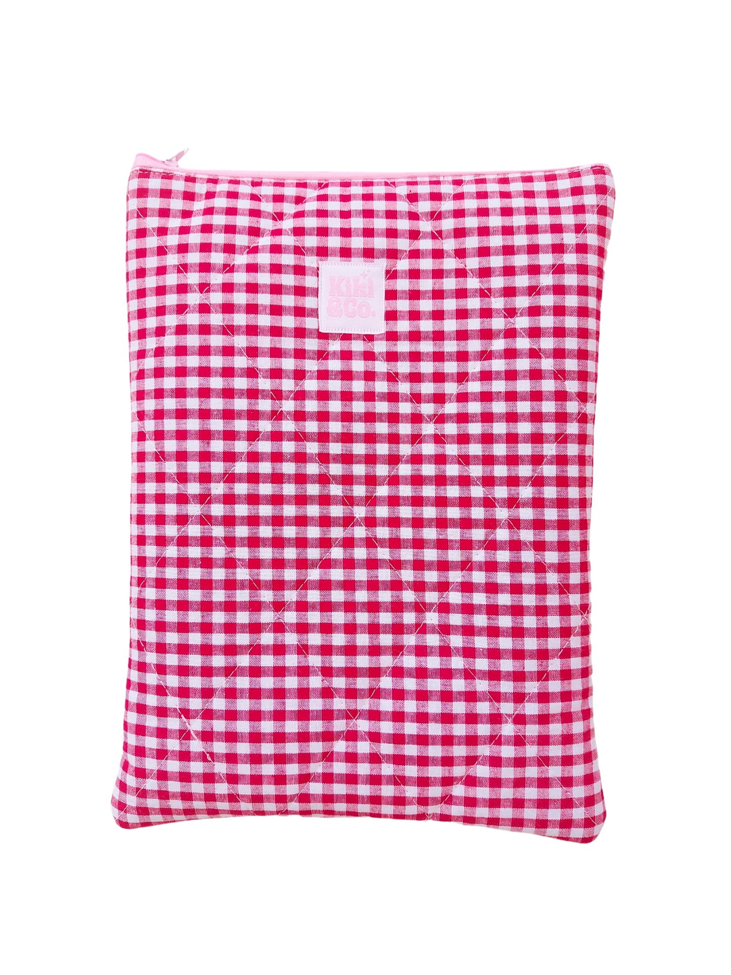 Quilted Book Sleeve - Red Gingham