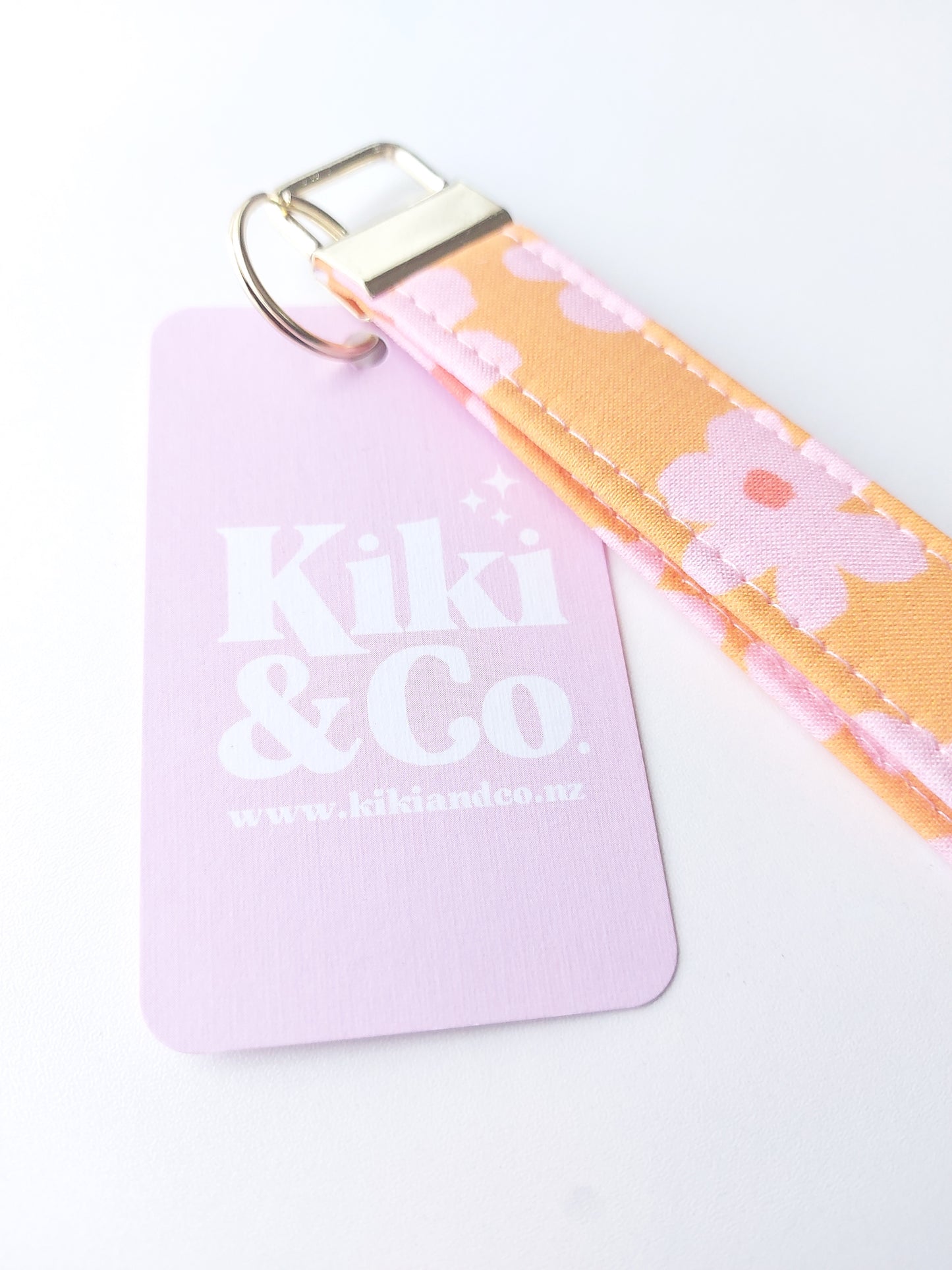 NEW Keychain - Pink & Mustard Joy