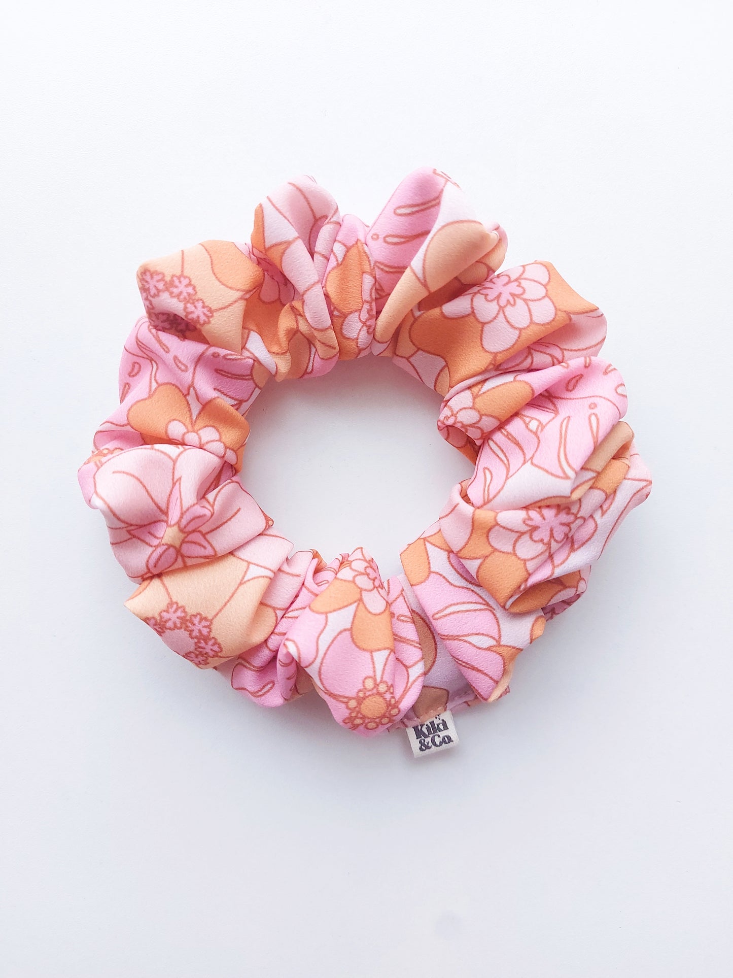 Scrunchie / Tropical Pink / Crepe Fabric