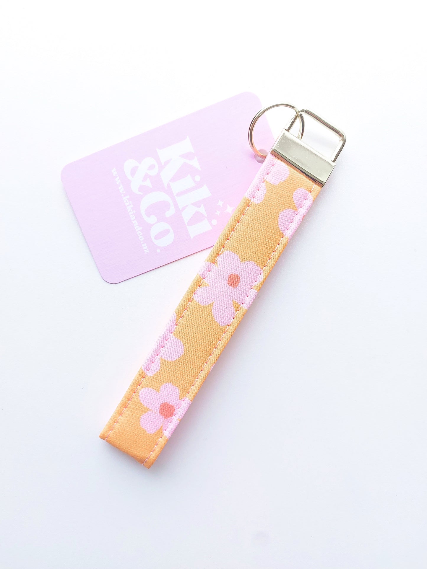NEW Keychain - Pink & Mustard Joy