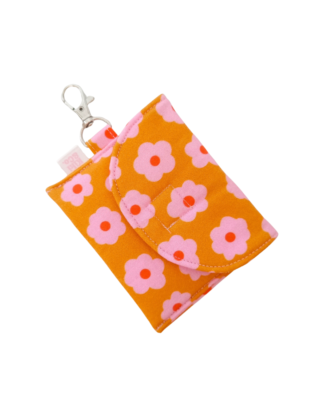 Earbud Pouch - Pink/Orange Daisy