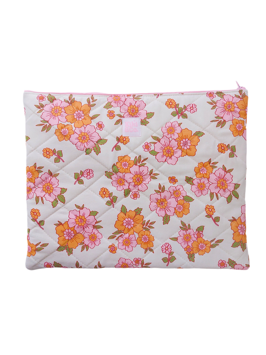 Quilted Laptop Sleeve  - Evelyn Floral