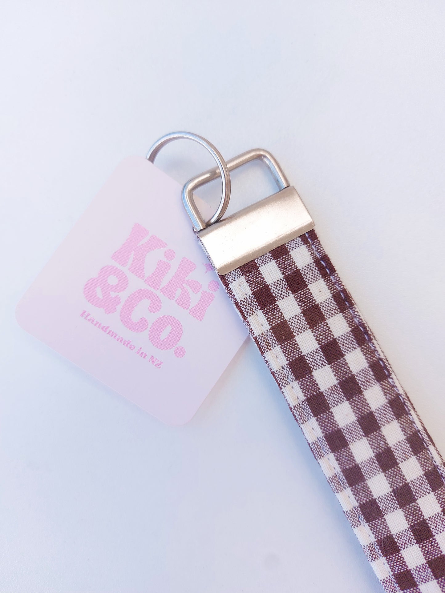 Keychain - Chocolate Gingham