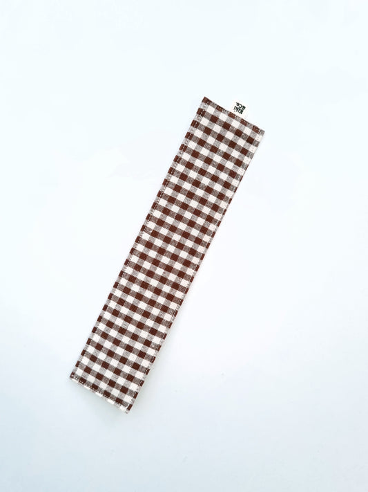 Bookmark - Chocolate Gingham