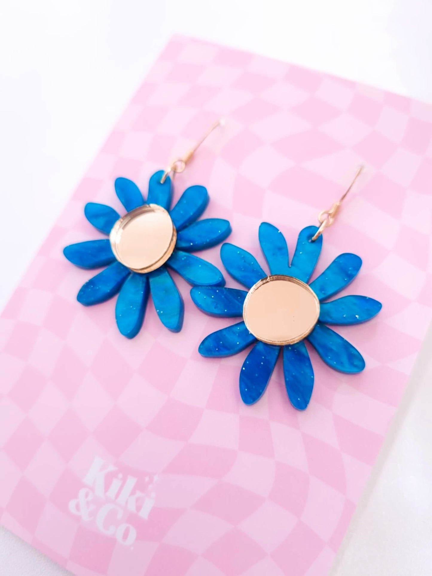 Aster Earrings - Blue/Gold