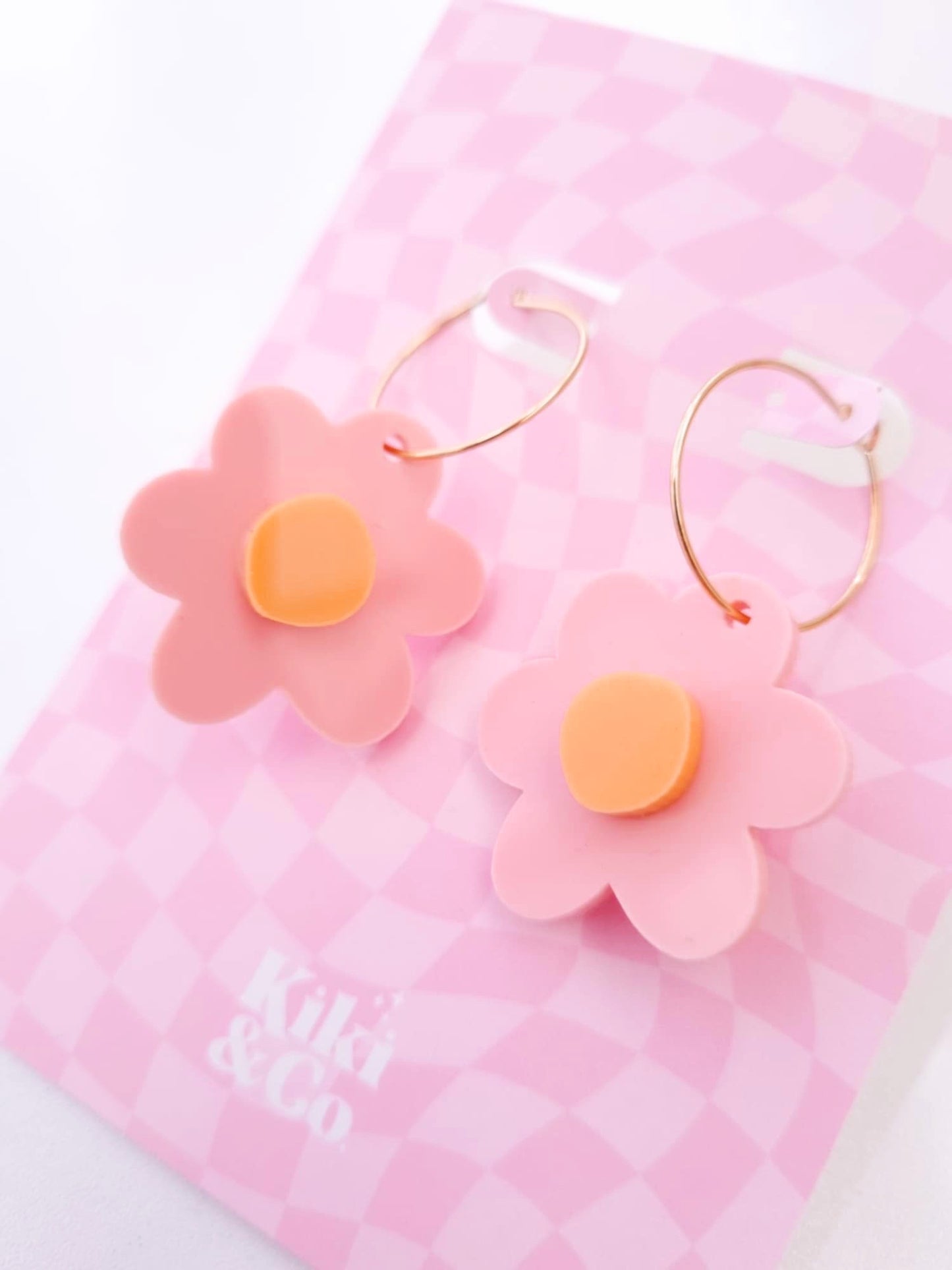 Flora Earrings - Pink/Orange