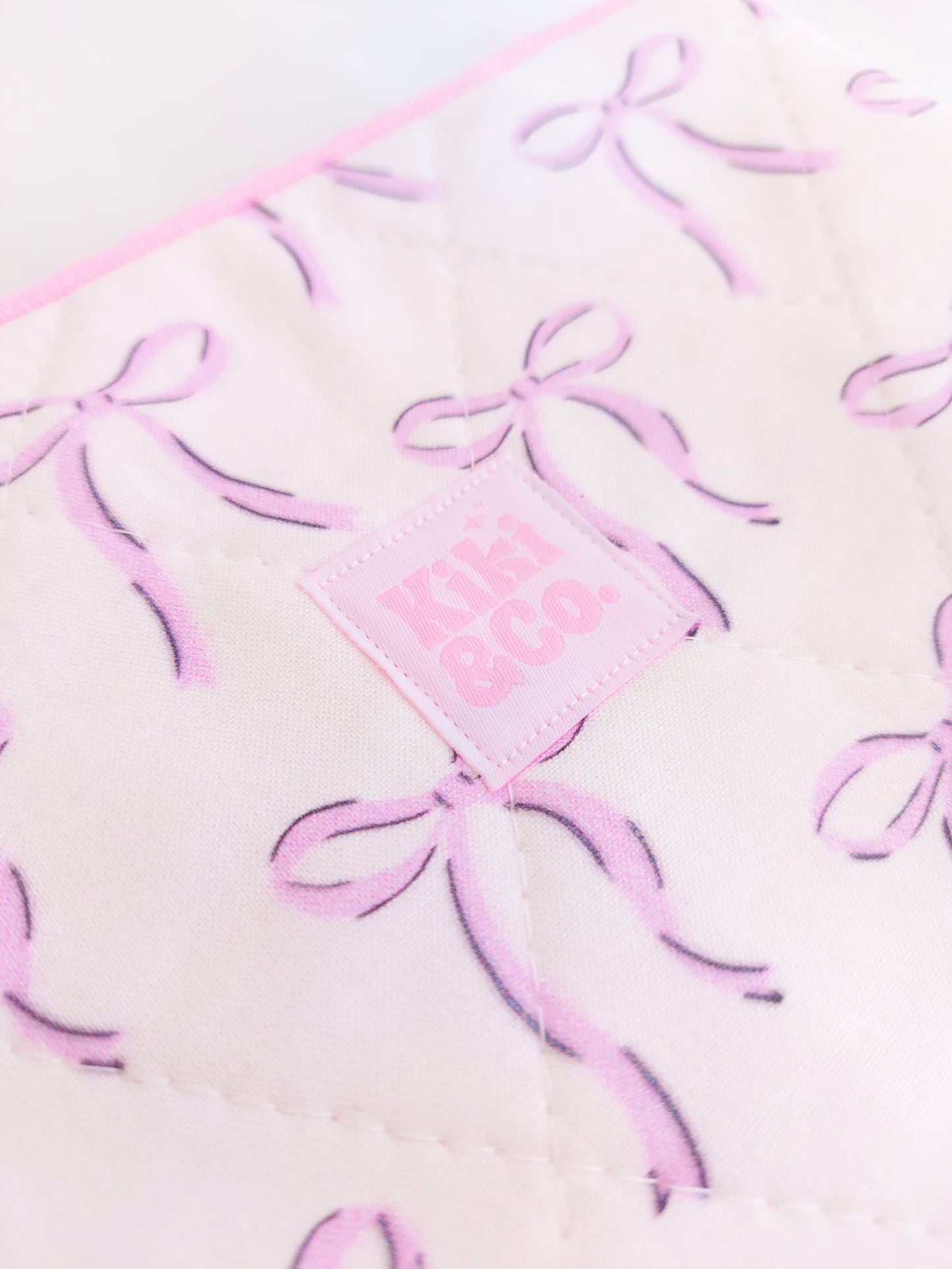 Quilted Book Sleeve - Lilac Bows