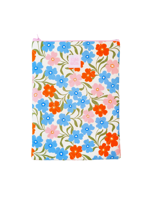 Quilted Book Sleeve - Coastal Floral