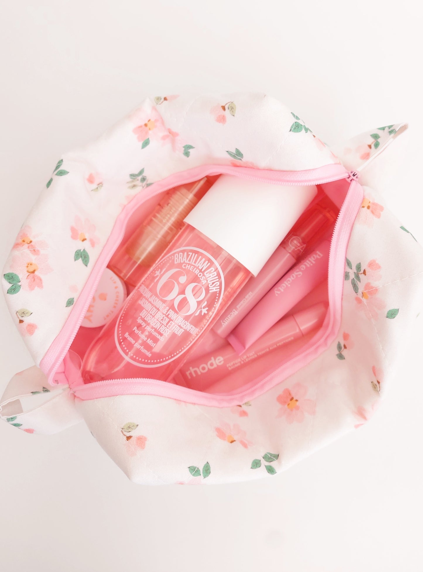 Quilted Makeup Bag- Faye Floral