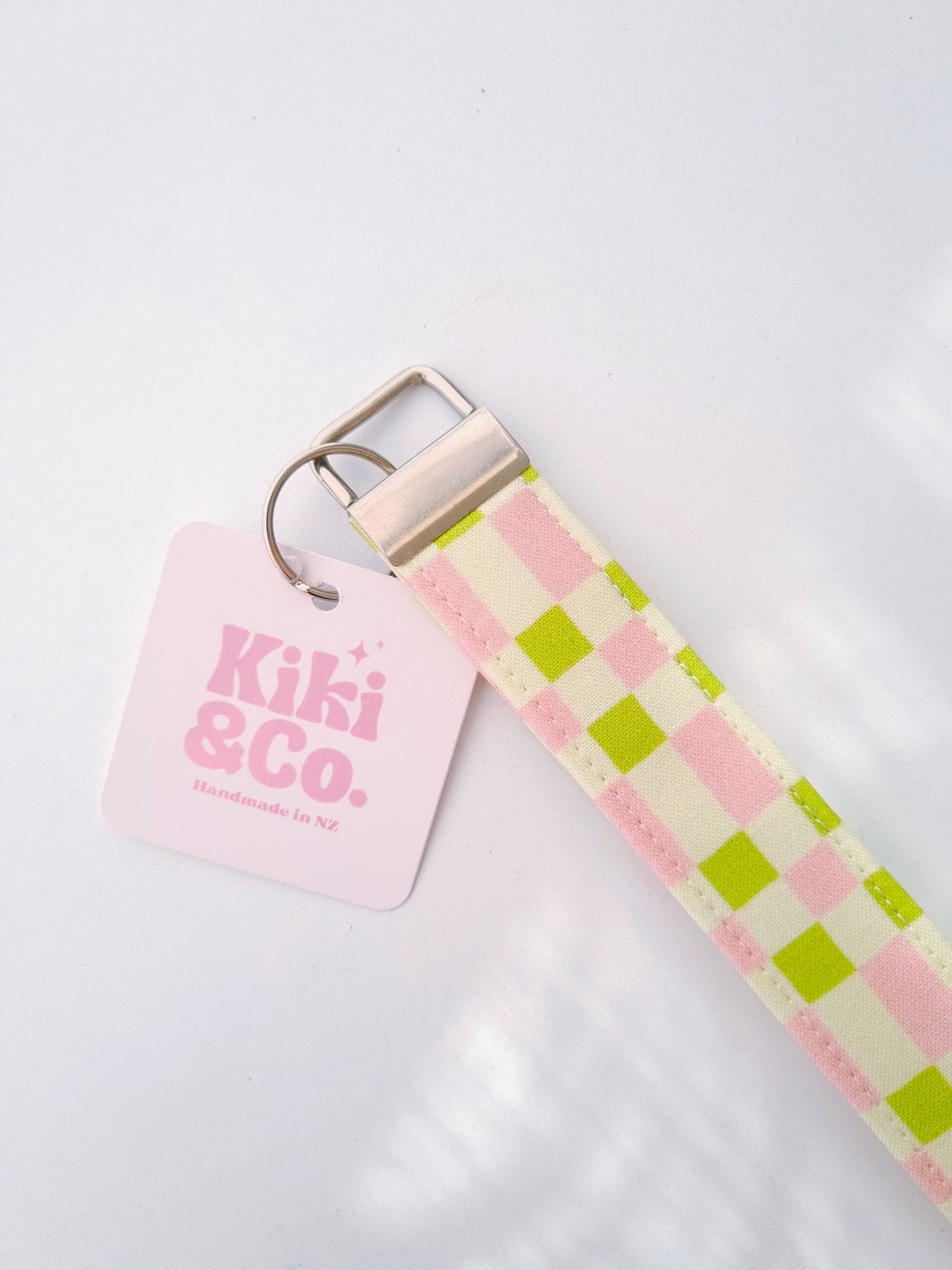Keychain - Pink\Green Checkered