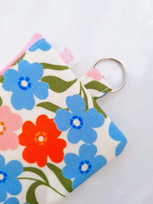 Keychain Zipper Pouch - Coastal Floral