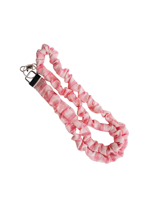 Scrunchie Lanyard - Strawberry & Cream