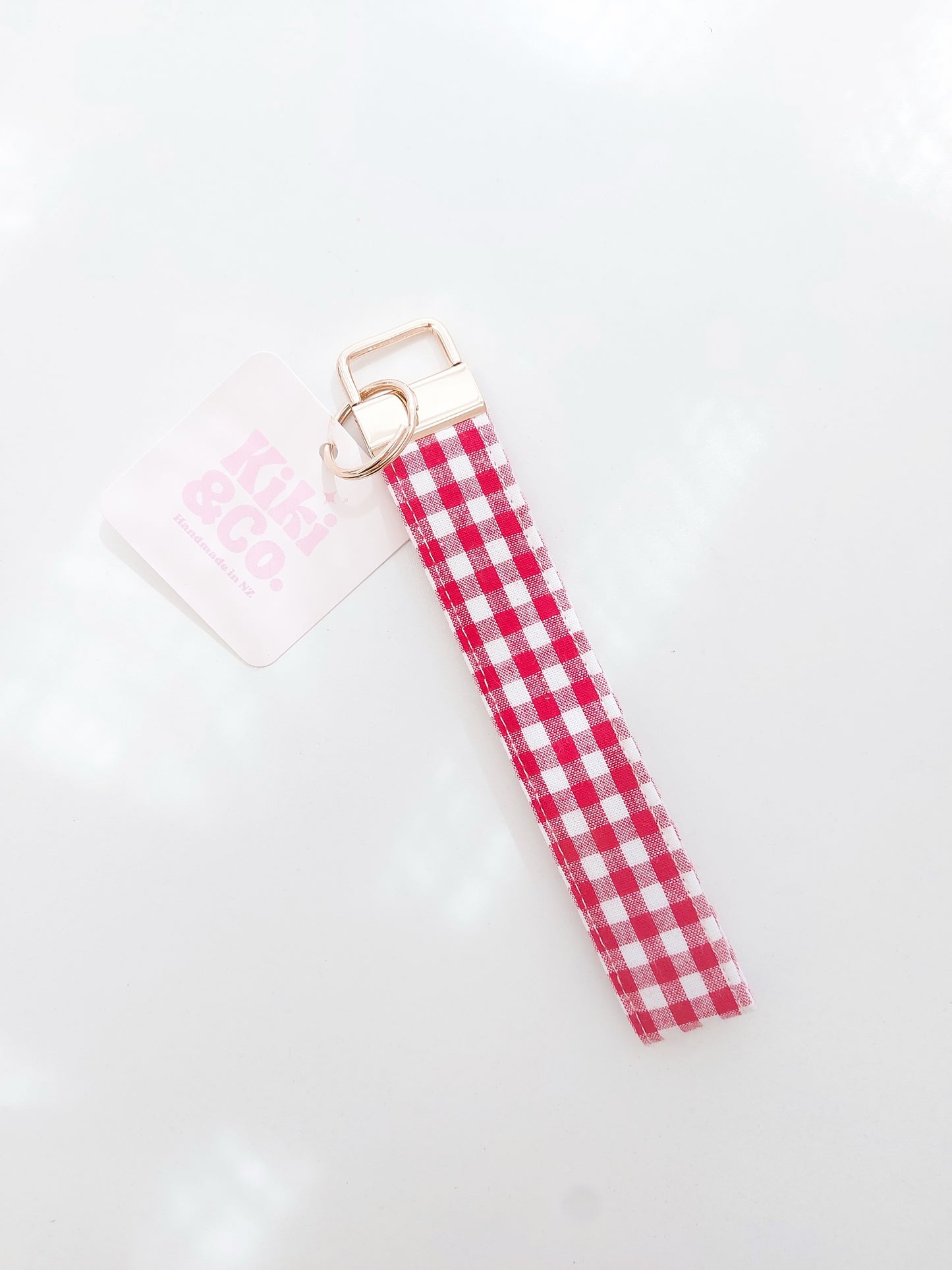 Keychain - Red Gingham