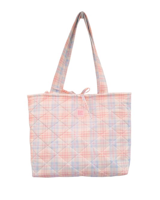 Quilted Tote - Spring Plaid