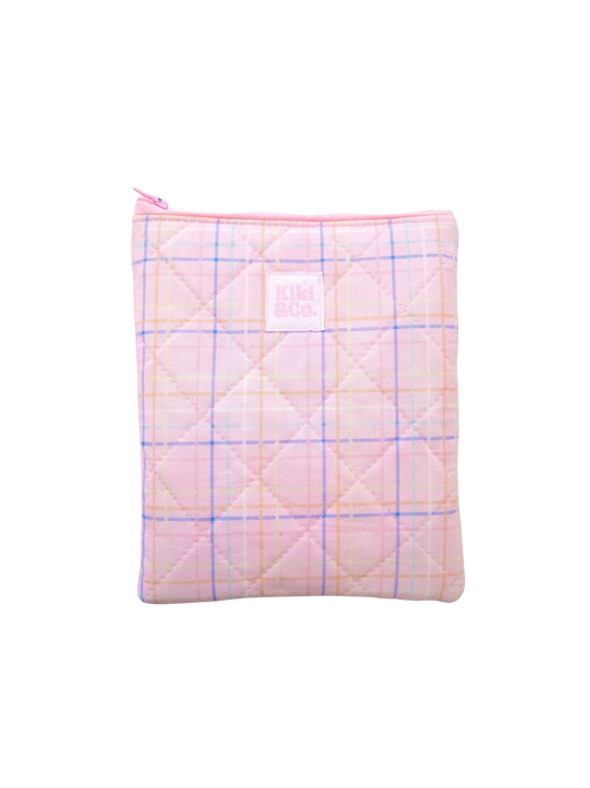 Quilted eReader Sleeve - Pastel Plaid