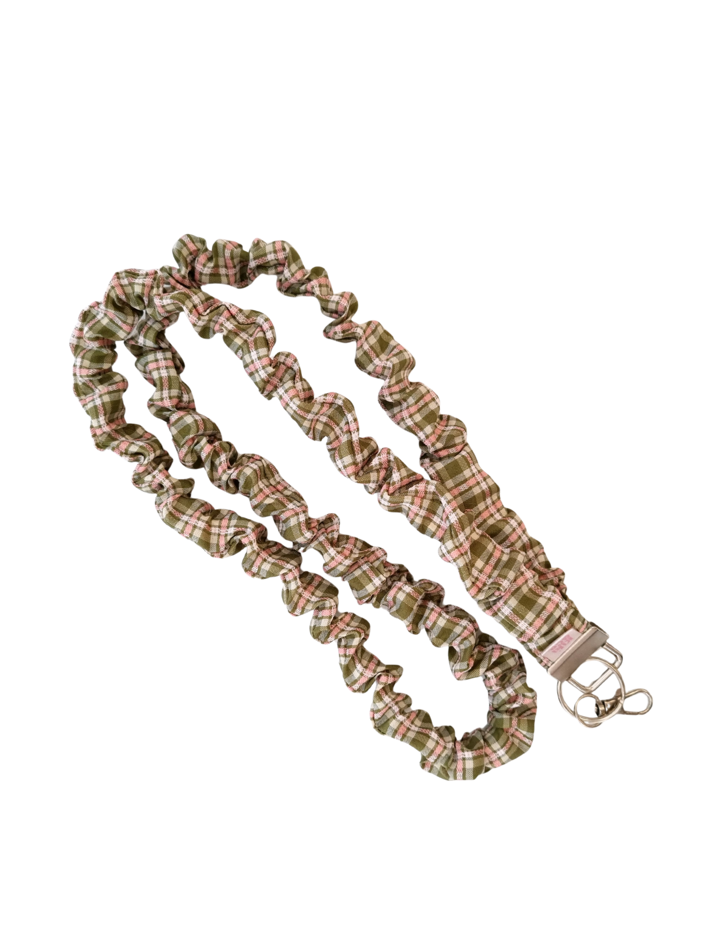 Scrunchie Lanyard - Green Plaid