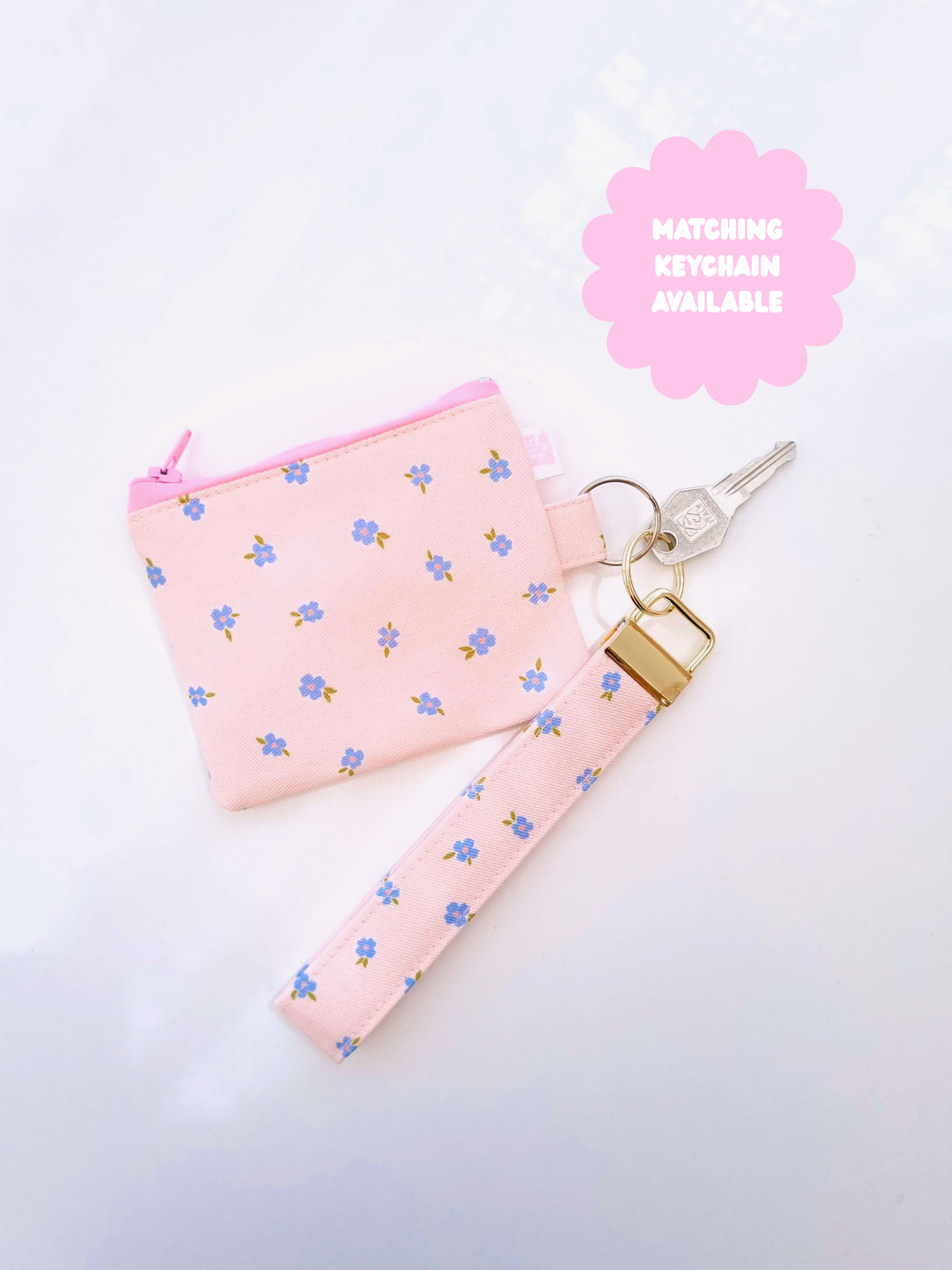 Keychain Zipper Pouch - Forget me not