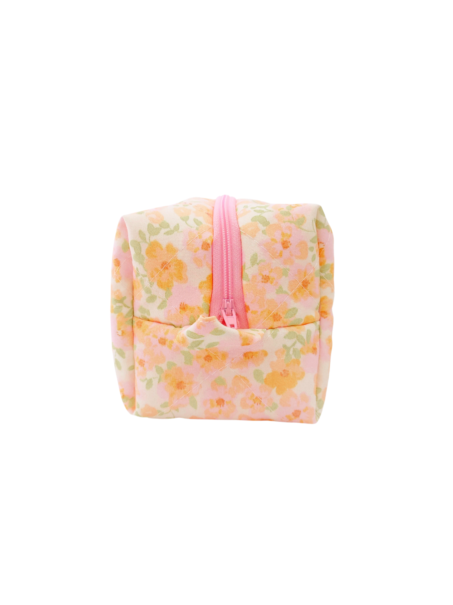 Quilted Makeup Bag- Camellia