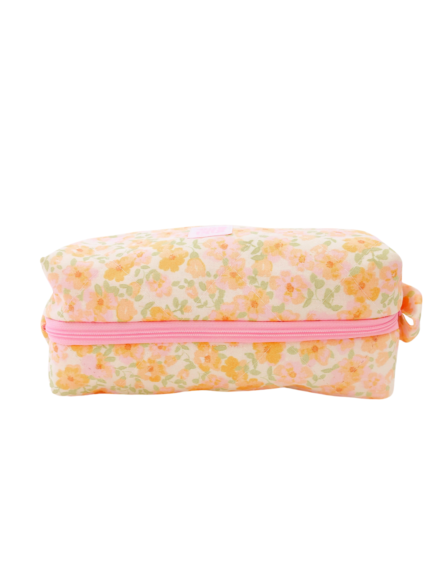 Quilted Makeup Bag- Camellia