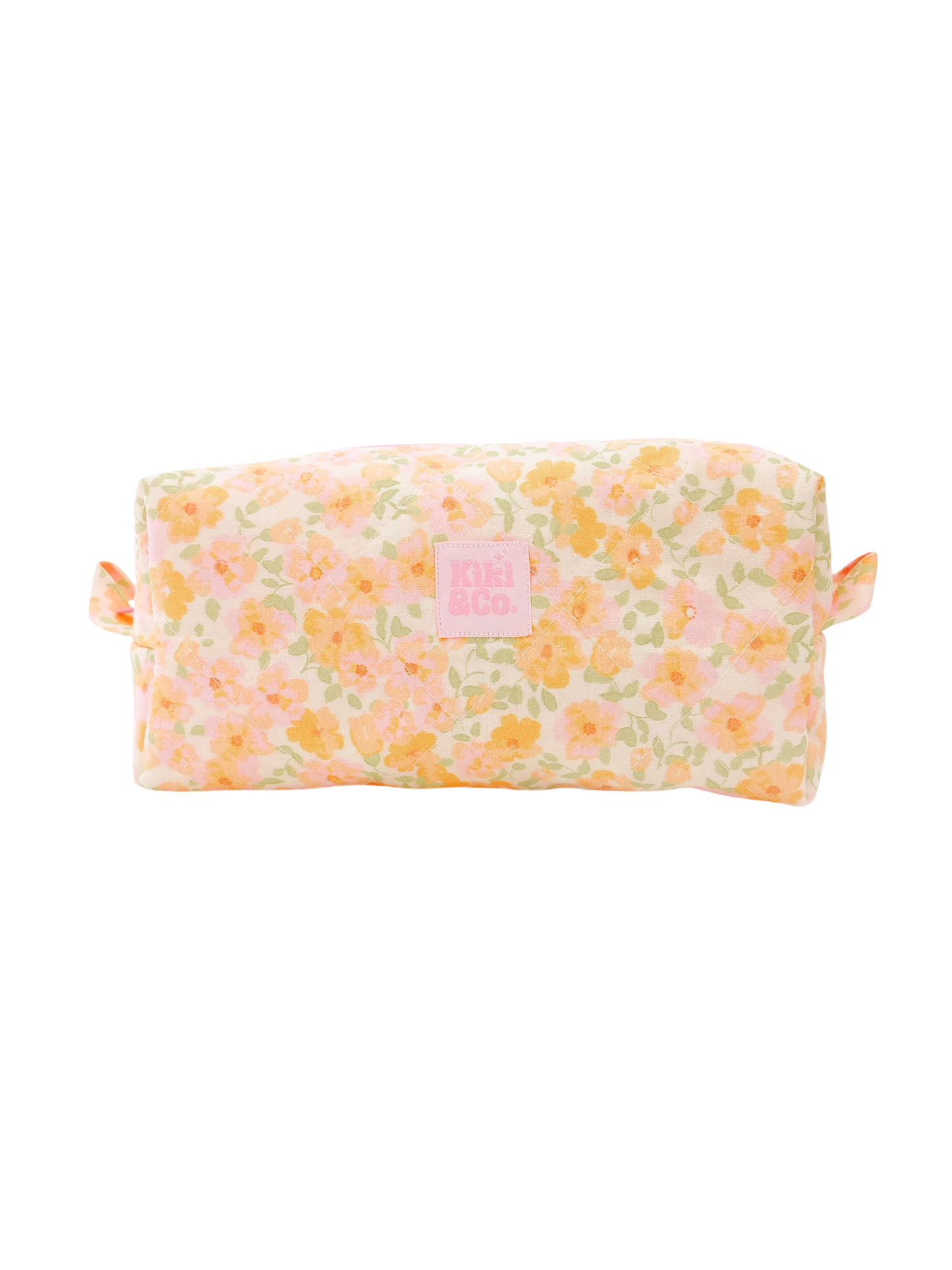 Quilted Makeup Bag- Camellia