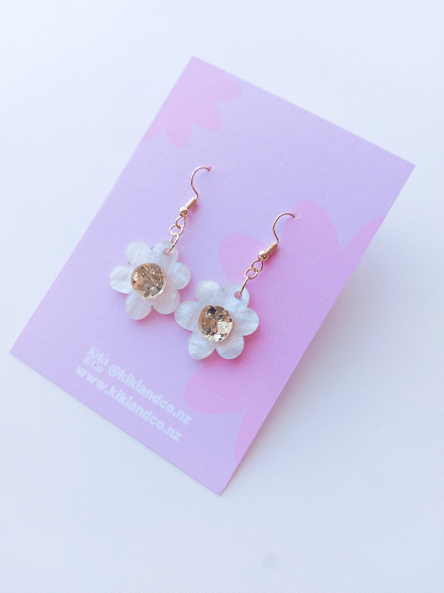 Ally Earrings - Pearl/Gold