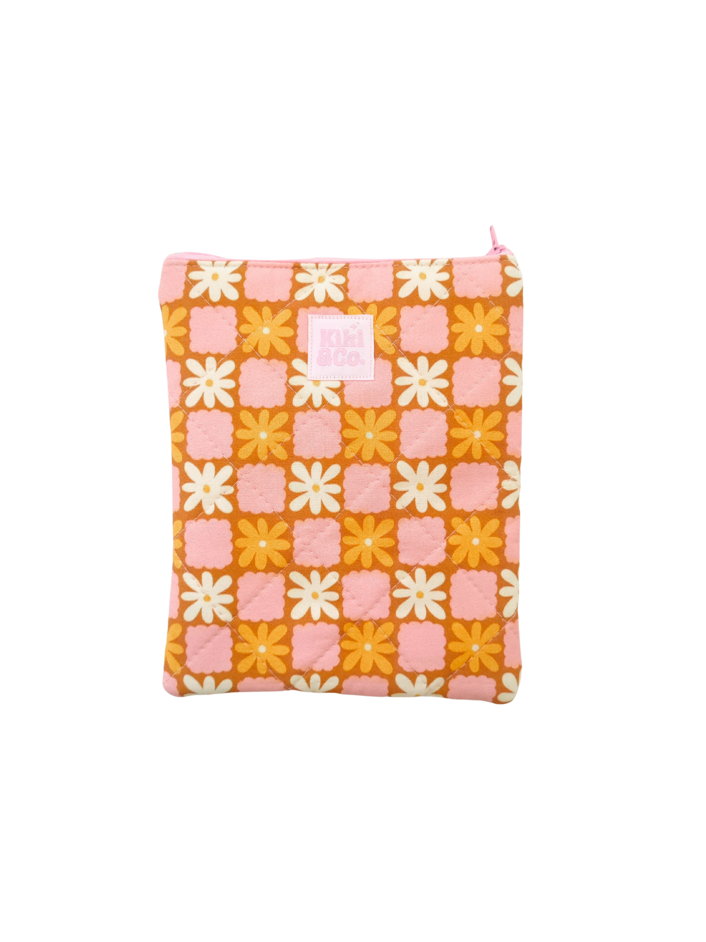 Quilted eReader Sleeve - Rosie - Papaya