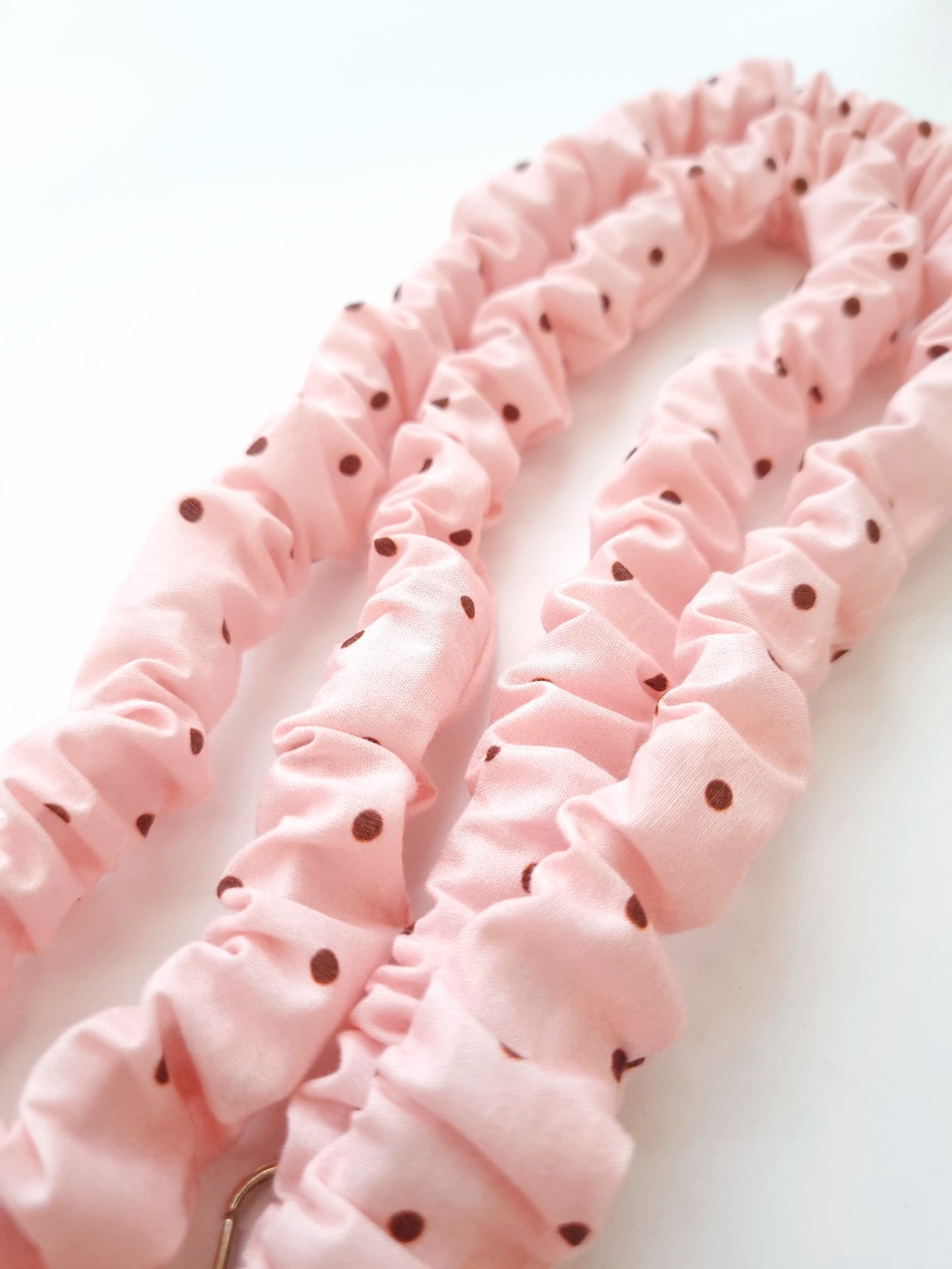 Scrunchie Lanyard - Pink Polka Dot