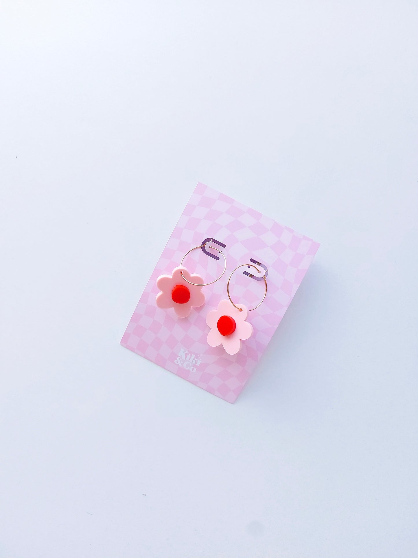 NEW Lucy Hoops - Pink/Red