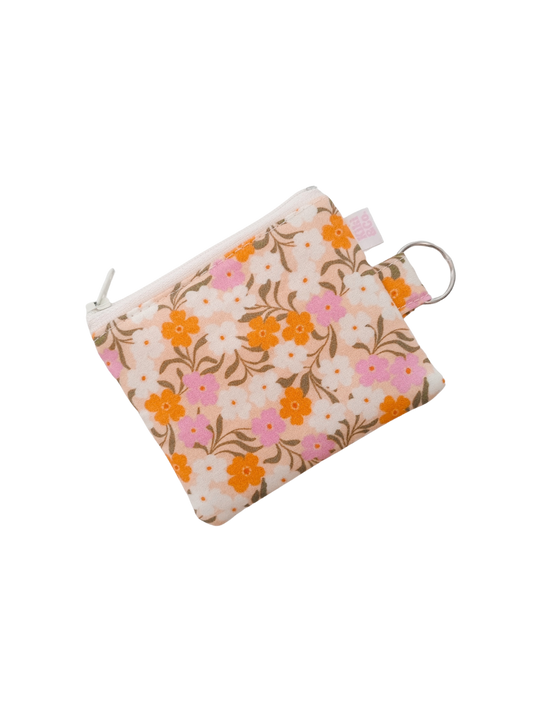 Keyring Zipper Pouch - Beachy Floral