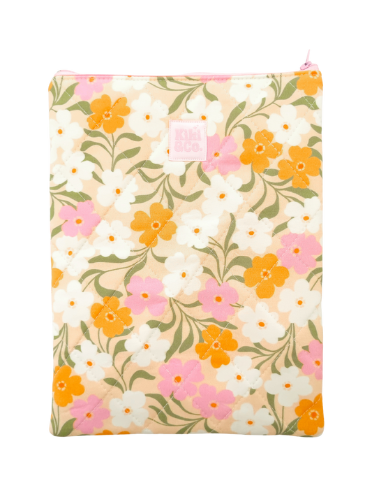 Quilted Book Sleeve - Beachy Floral