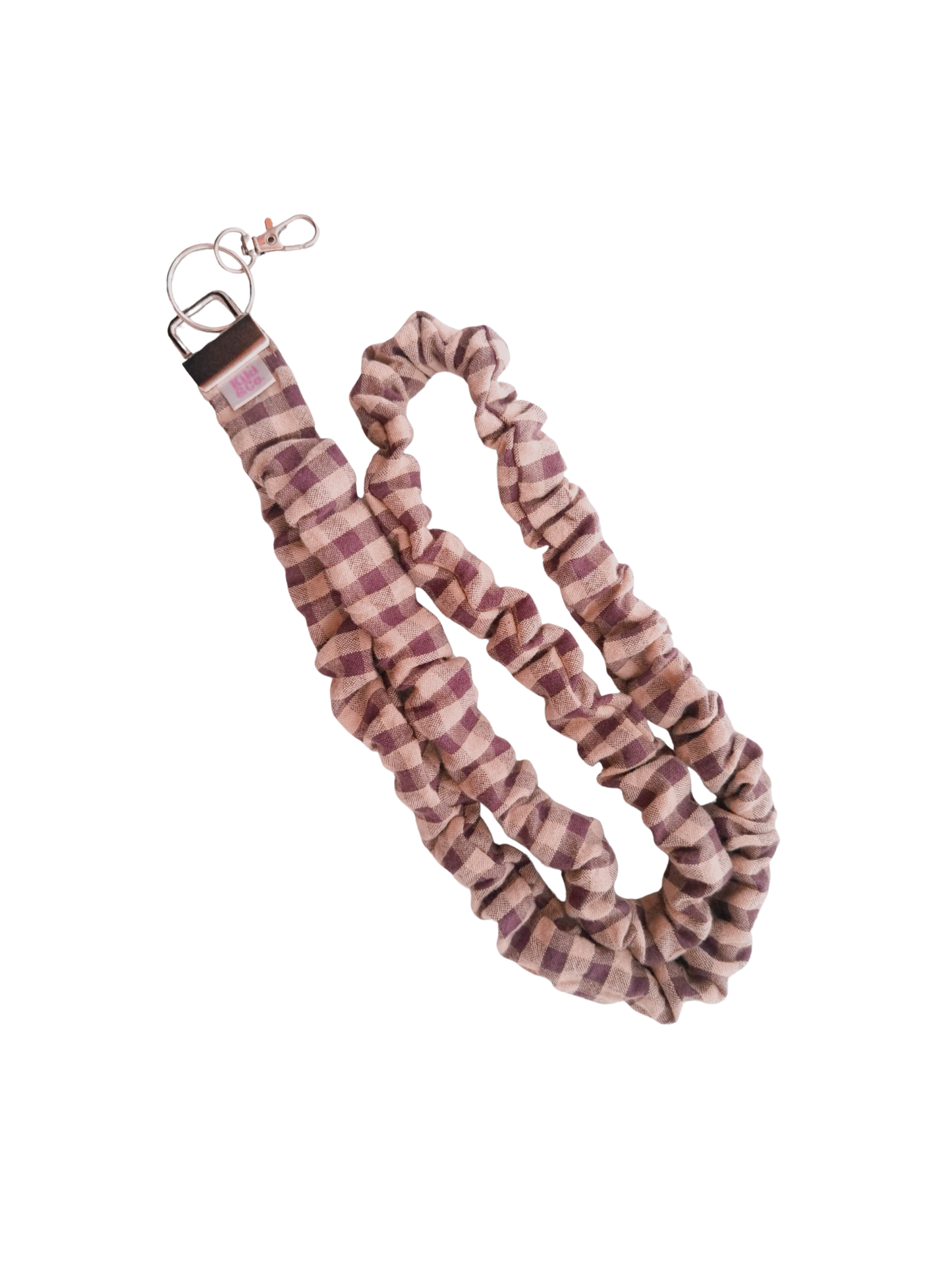Scrunchie Lanyard - Mocha Gingham