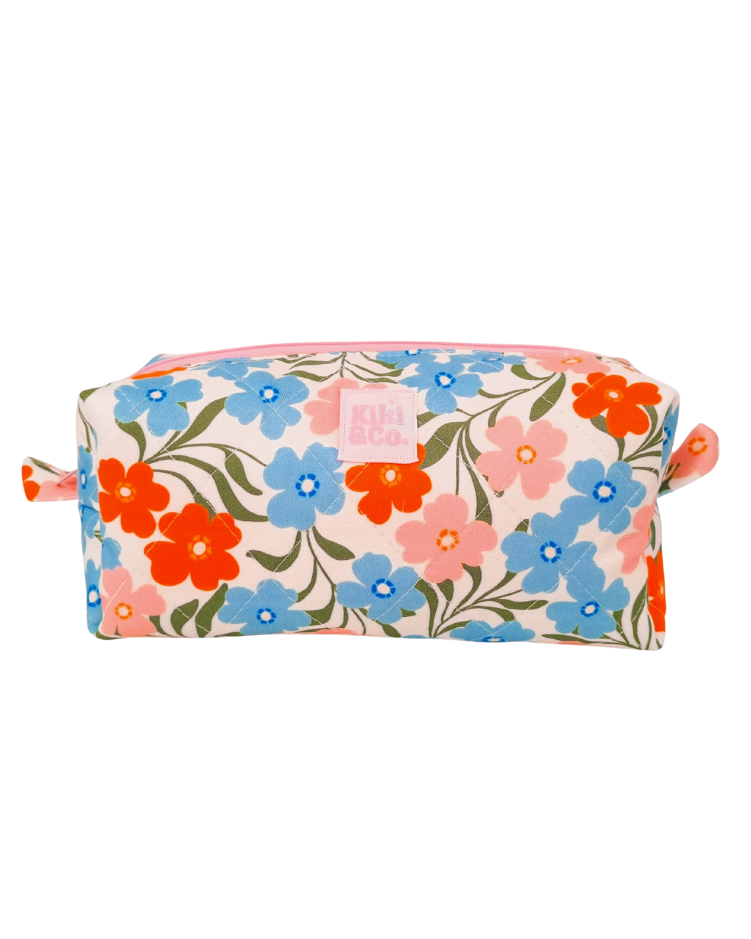 Quilted Makeup Bag- Coastal Floral
