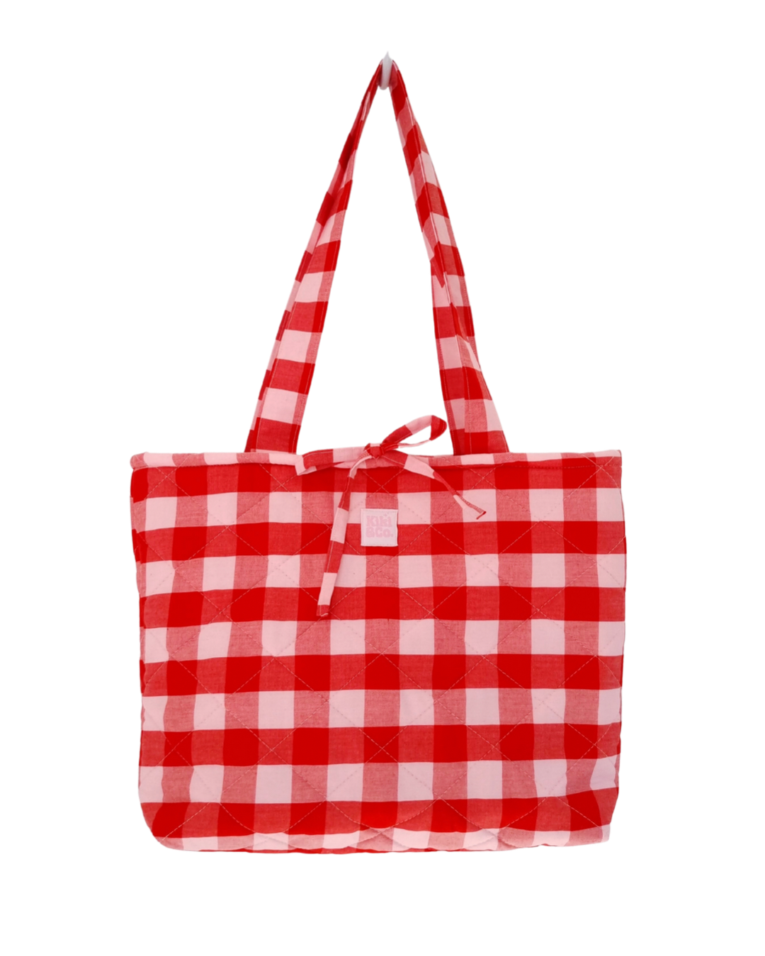 Quilted Tote - Red Gingham