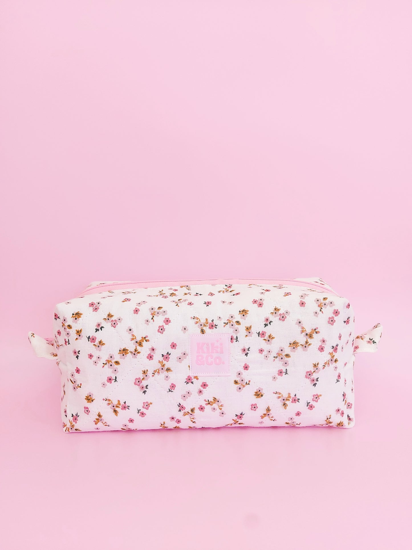 Quilted Makeup Bag- Petite Floral