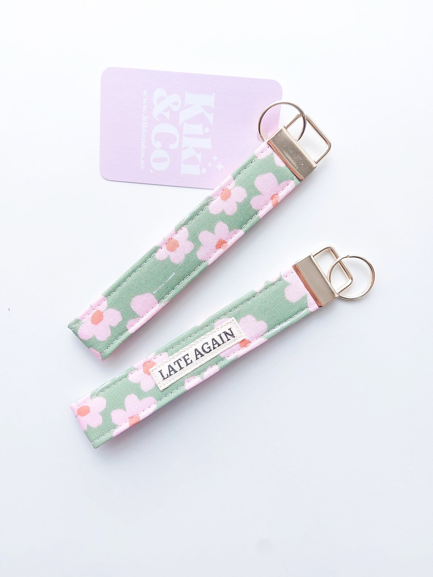 Keychain - Green & Pink Joy