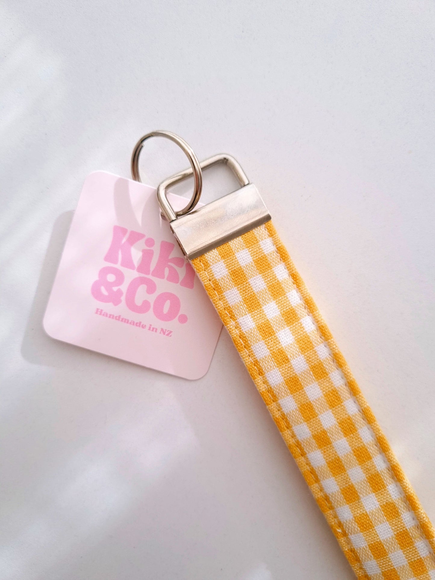 Keychain - Yellow Gingham