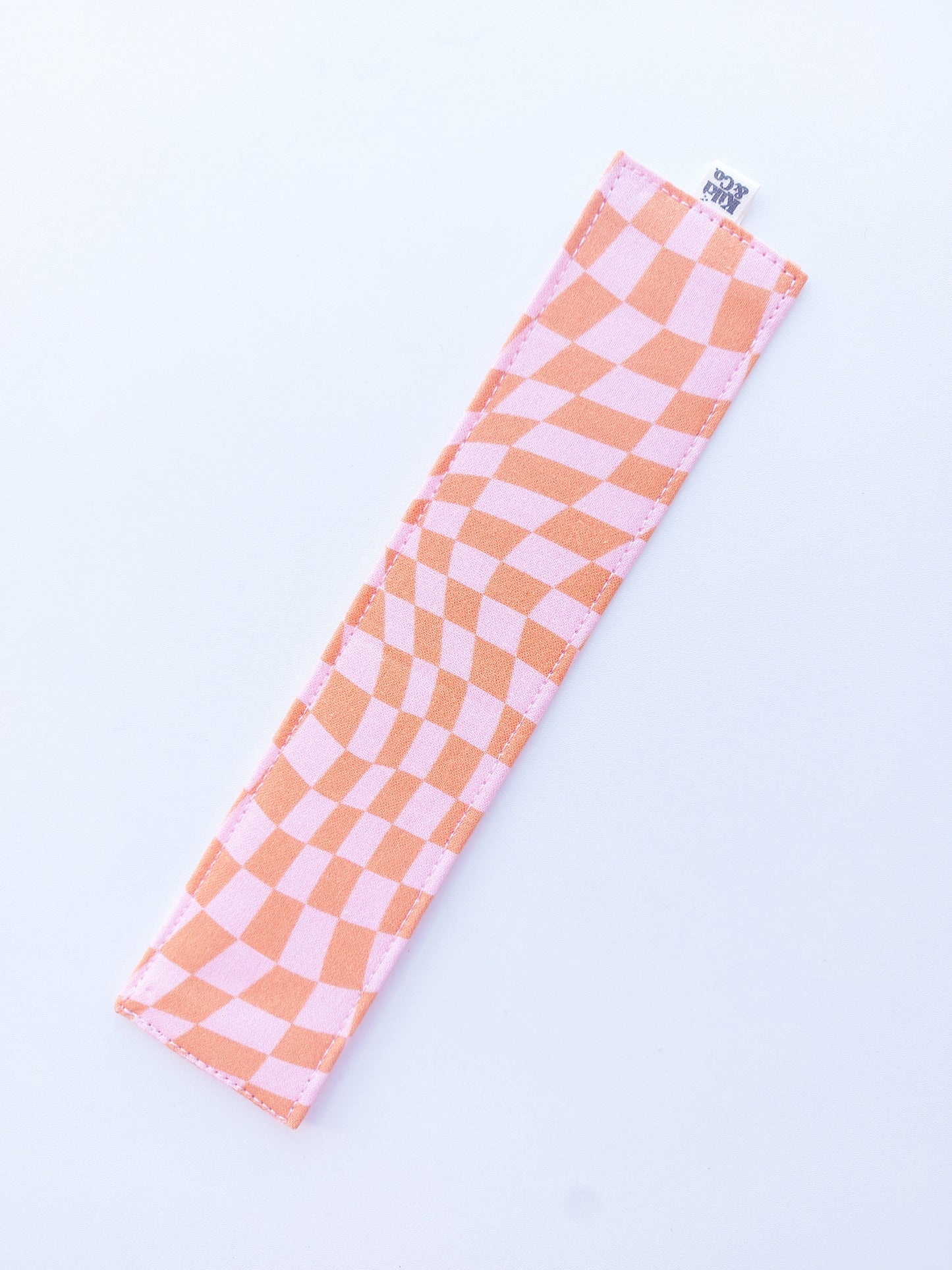 Bookmark - Pink orange check