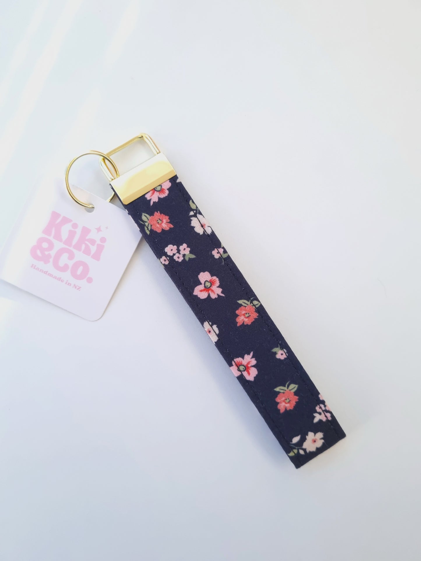 Keychain - Black Floral