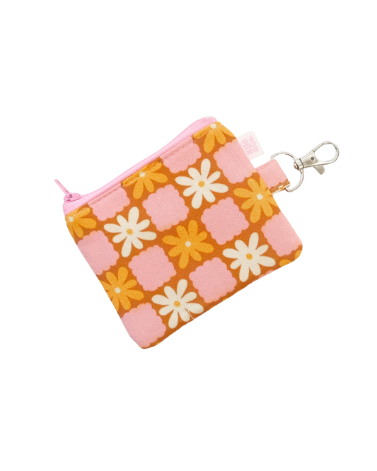 Keyring Zipper Pouch - Rosie - Papaya