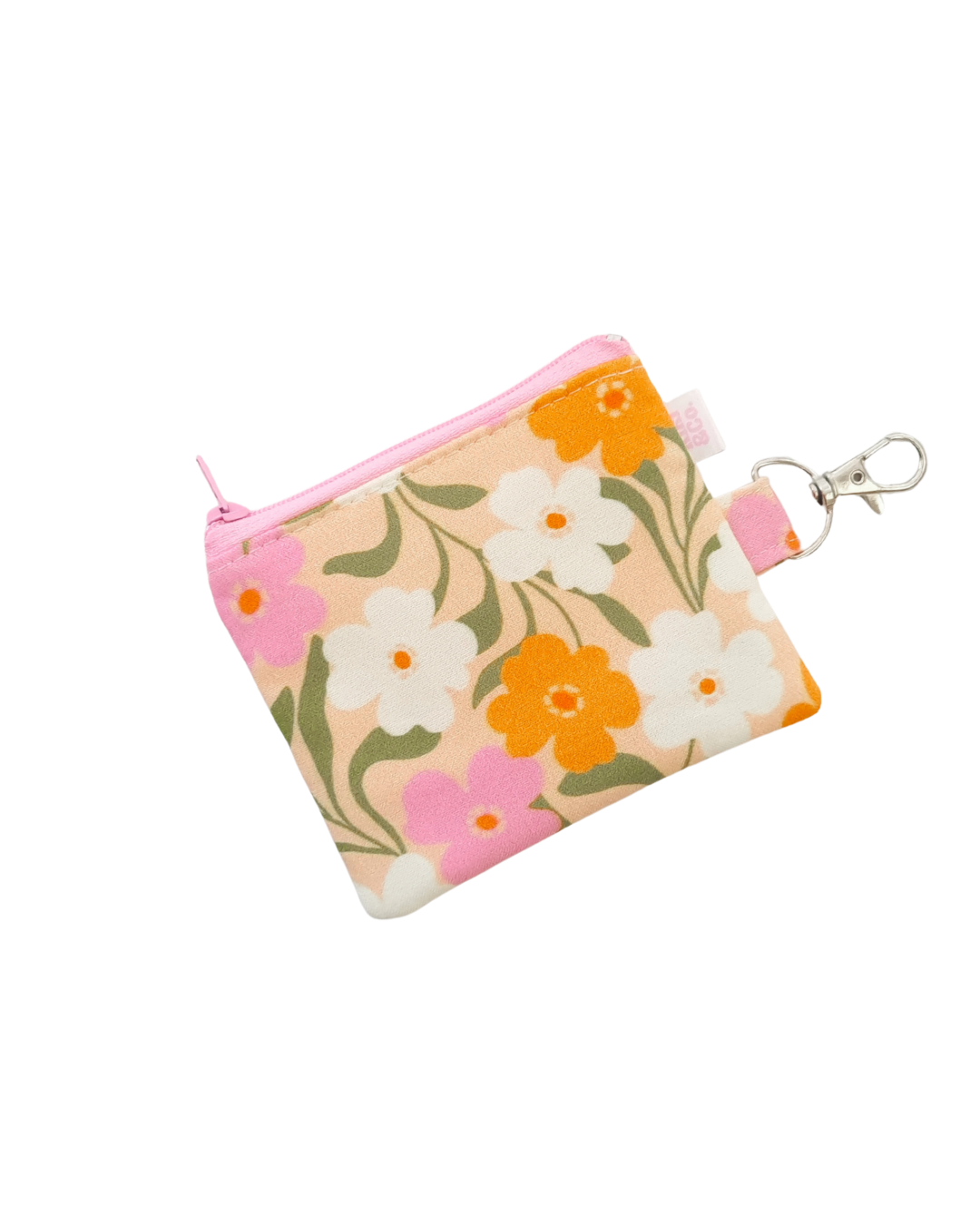 Keyring Zipper Pouch - Beachy Floral