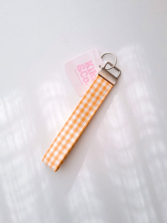 Keychain - Yellow Gingham