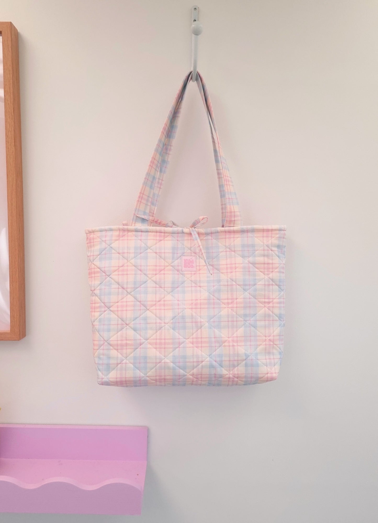 Quilted Tote - Spring Plaid