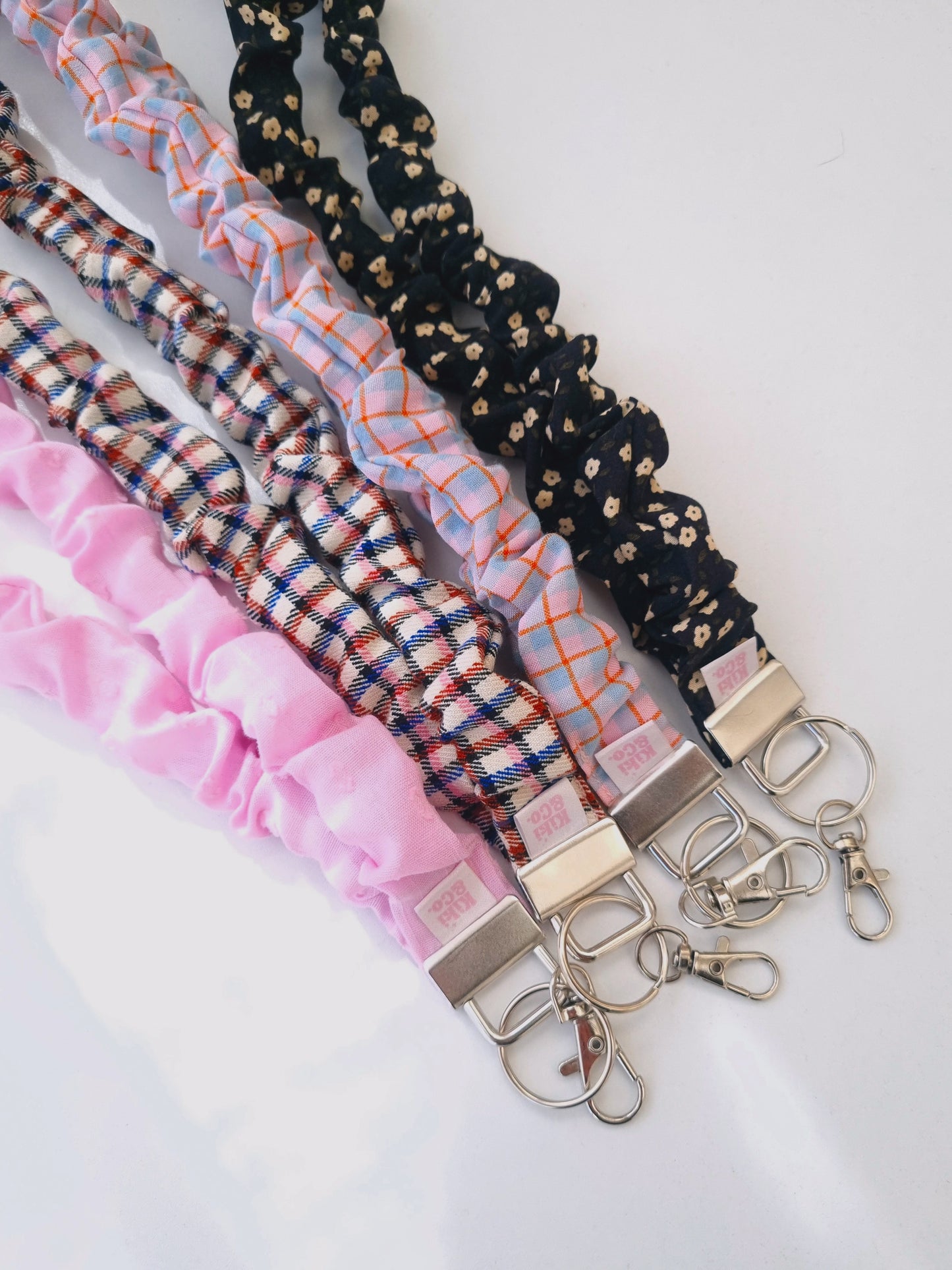 Scrunchie Lanyard - Black Floral